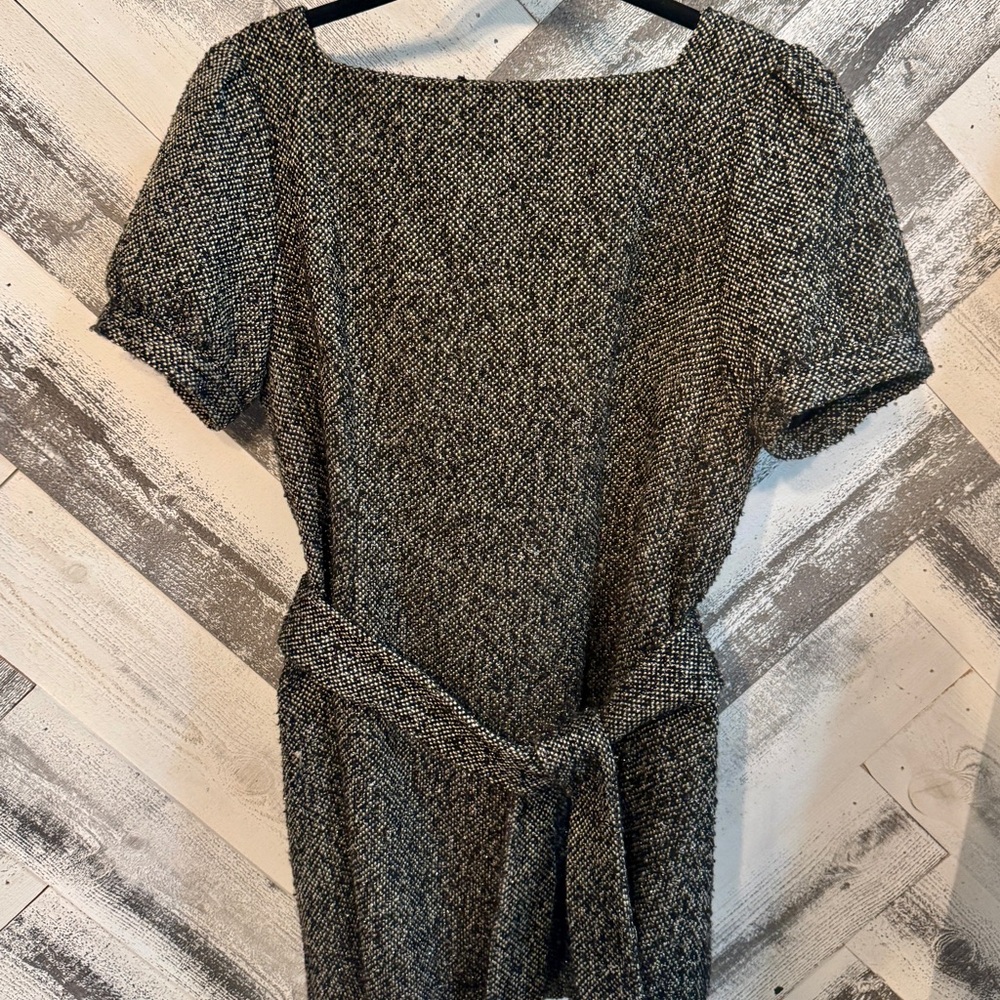 Jennifer Lopez Black and White Tweed Dress